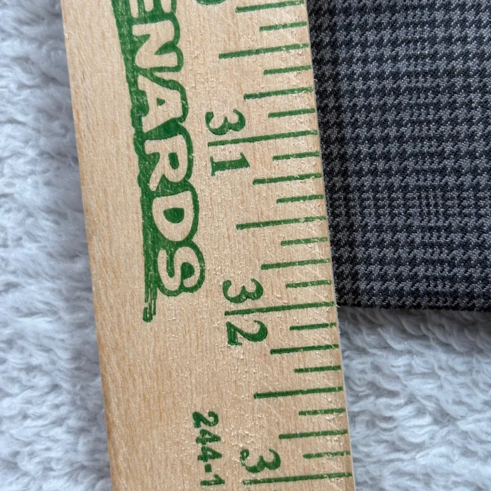 Stafford CoolMax Ecomode Gray Houndstooth Classic Wool Blend Dress Pants 42x32